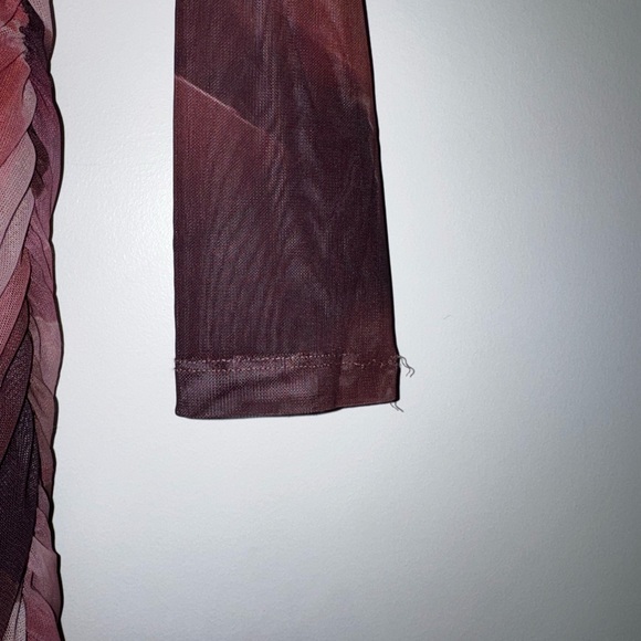 Anthropologie Red and Black Floral Long Sleeve Dress - Picture 5 of 5